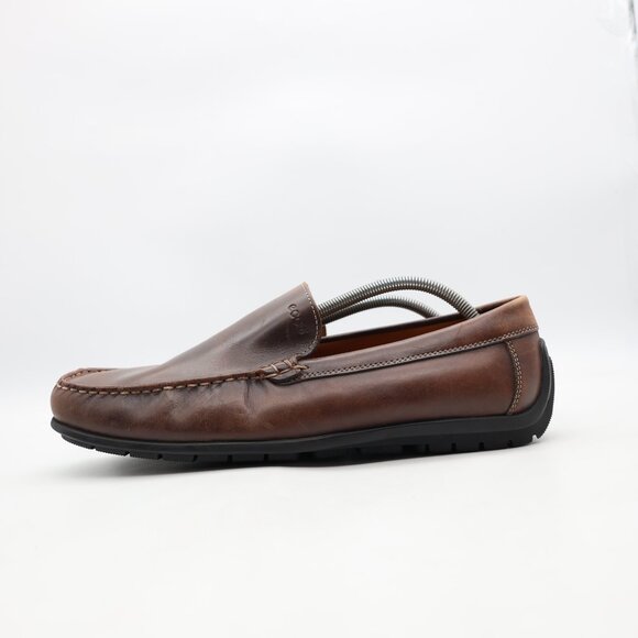 Ecco Classic Moc 2 Driving Loafers Men's Size EU 45 Brown Leather Slip On Shoes - Picture 3 of 10